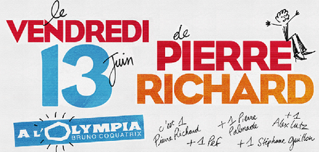 Pierre Richard à l'Olympia, entouré de ses amis.