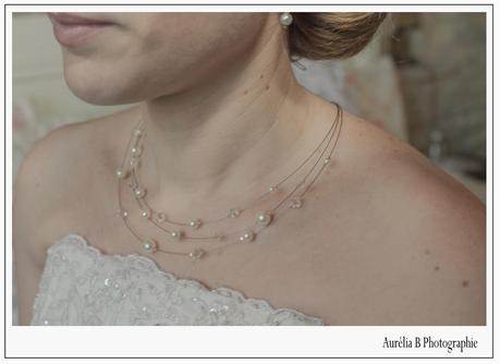 collier perles mariée original