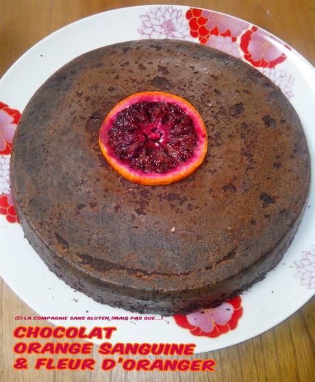 Gâteau chocolat, orange sanguine et soupçon de fleur d’oranger