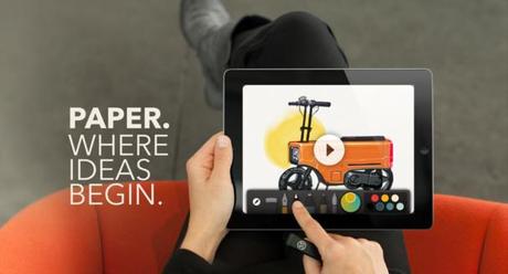 Paper 53 sur iPad, un nouveau look pour tous les éléments du menu sur iOS 7