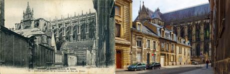 la rue du trésor vers la cathédrale, 1ère Guerre-Mondiale