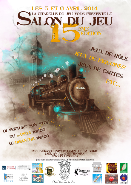 affiche min finale logos Salon du Jeu à Limoges