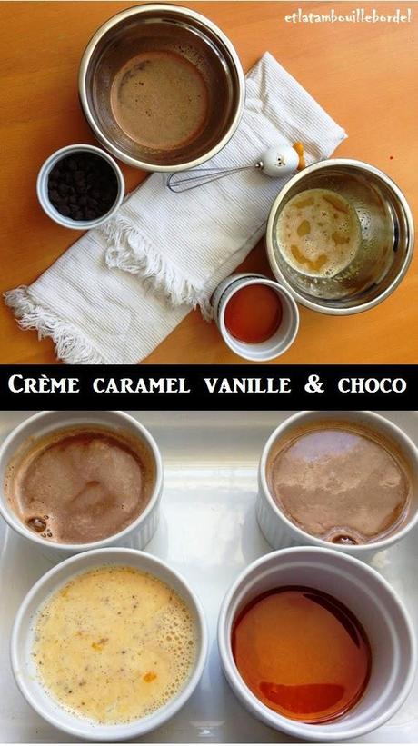 Crème caramel vanille & choco