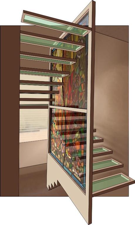 escalier design contemporain