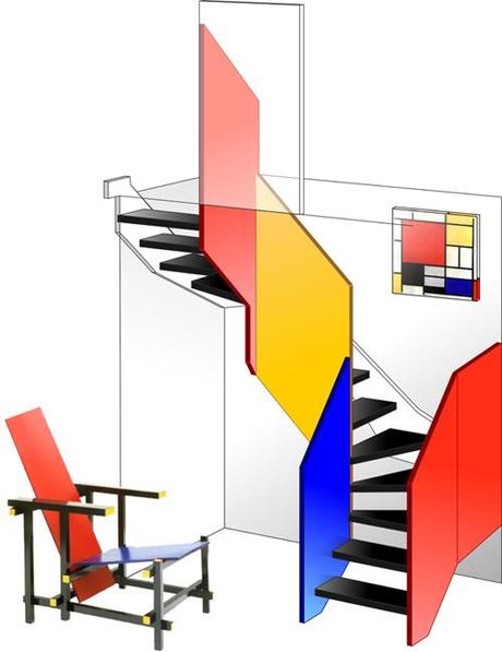 escalier design conptemporain