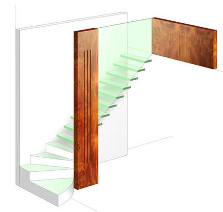 escalier design conptemporain