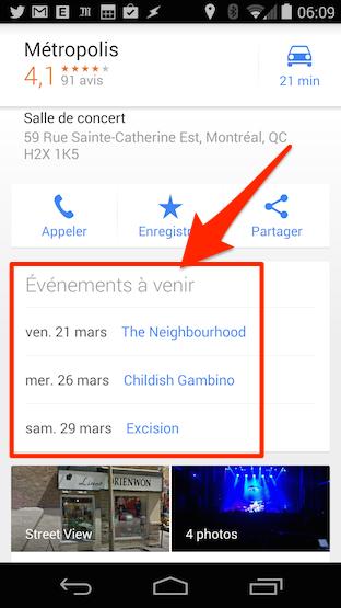 google maps android evenements culturels spectacles à venir 3 Google Maps pour Android affiche les événements et spectacles à venir!