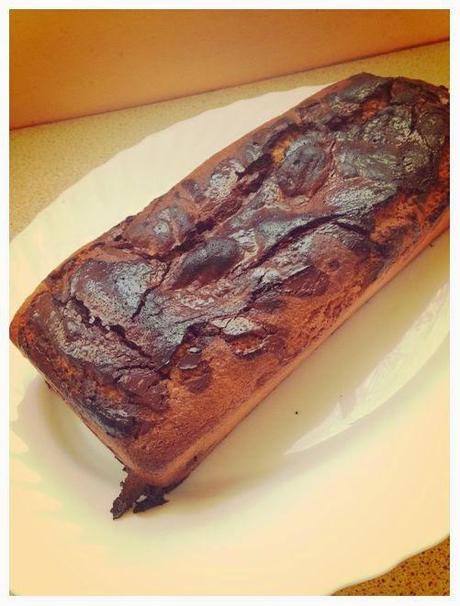 Le cake marbré au chocolat fondu à la farine de sarrasin.