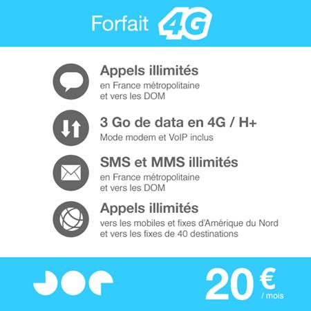 Joe Mobile forfait 4g