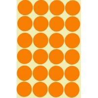 24 gommettes géantes orange 30mm