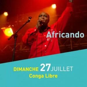Africando et Conga libre en live, le 27 juillet 2014, à Vic Fezensac,  Tempo Latino 2014