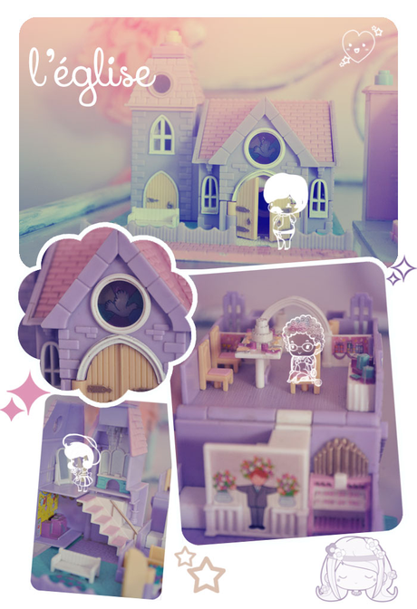 église polly pocket, jouet vintage, 90's toy, vintage toy, pince mi pince moi