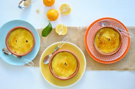Crème aux œufs (ou catalane) caramélisée au citron bergamote