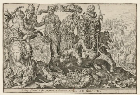 François Ier fait prisonnier à la bataille de Pavie par Heemskerck