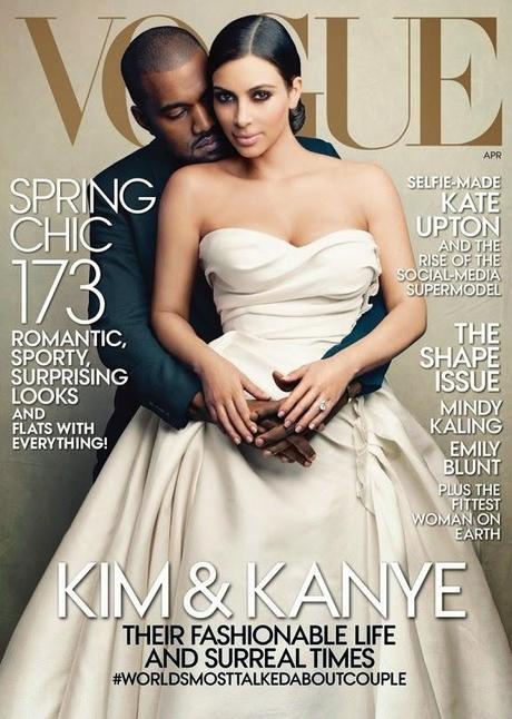 Kanye West et Kim Kardashian en couverture du Vogue Magazine - Avril 2014