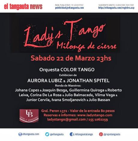 Milonga de clôture pour le Lady's Tango [à l'affiche]