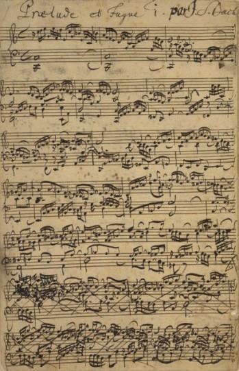 JS Bach Clavier bien tempéré Ms Londres Prélude en ut ma