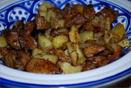 Poelée de foie et pomme de terre aux garam massala