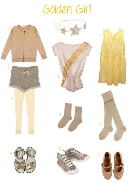 Girls gold fashion