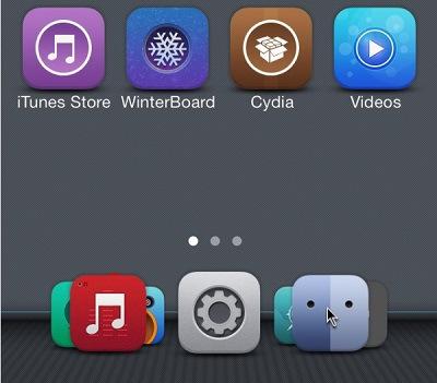 DockFlow sur iPhone Jailbreak, compatible iOS 7