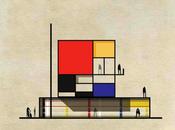 Architecture quoi ressemblerait maison créee Dali, Mondrian ...?