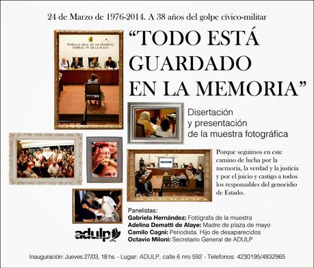 Demain à La Plata, table-ronde sur la mémoire et la justice après la Dictature [à l'affiche]