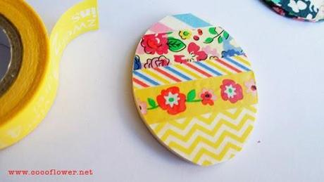 DIY BROOCH -  Cut your paper in the form of the wood chosen - www.cocoflower.net