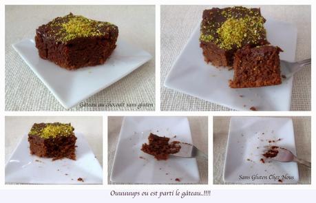 Gâteau sans gluten au chocolat et noisettes.
