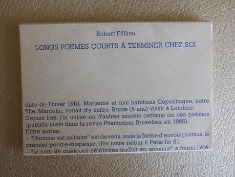 Robert Filiou, Longs poèmes courts à terminer chez soi