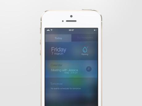iOS 8 sur iPhone, Centre de Notifications