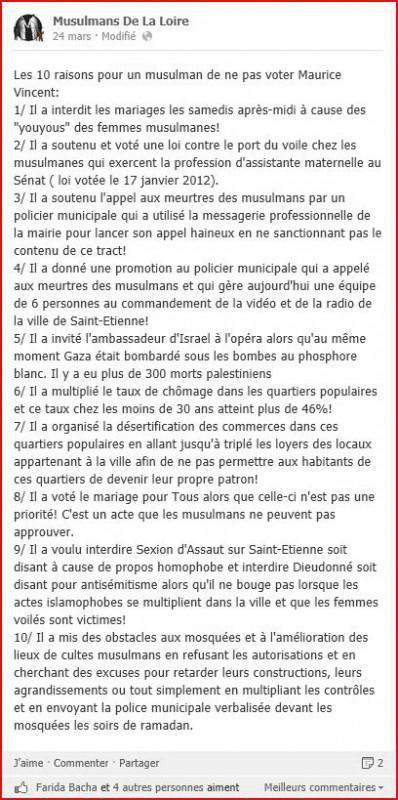 Musulmans de la Loire. le post JPG 398x800 Elections à Saint Etienne : Musulmans de la Loire, les raisons de la colère