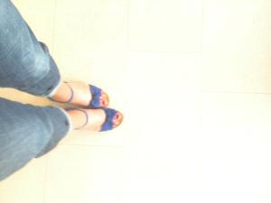 sandales bleues