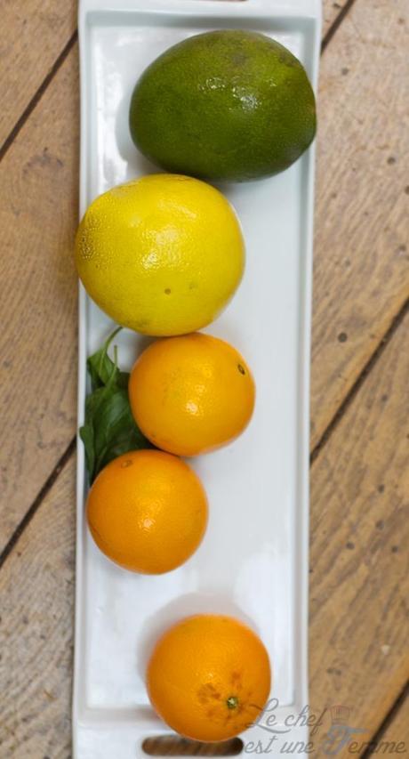 Recette pour 100% mag : manger avec 2 € par personne (Le dessert : Soupe d’agrumes, tartare de mangue) Soupe d'agrumes