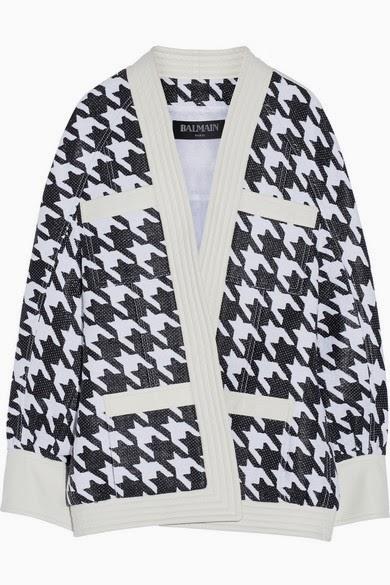 La fringue qui déchire : La veste tissée pied-de-poule Balmain...