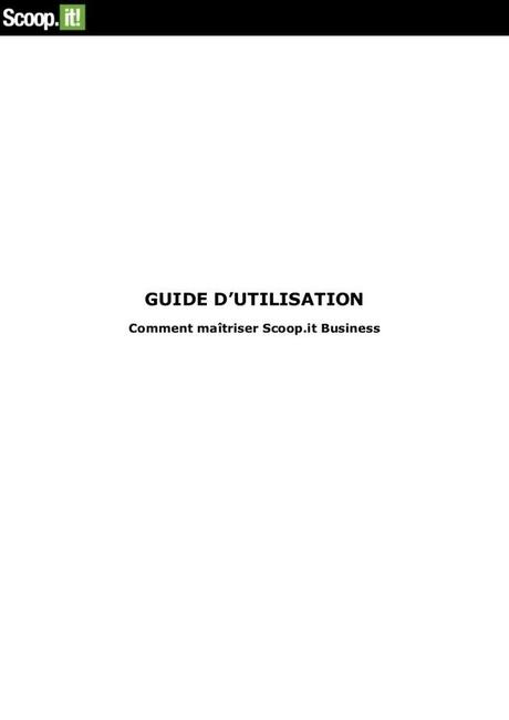 Guide d'utilisation scoopit