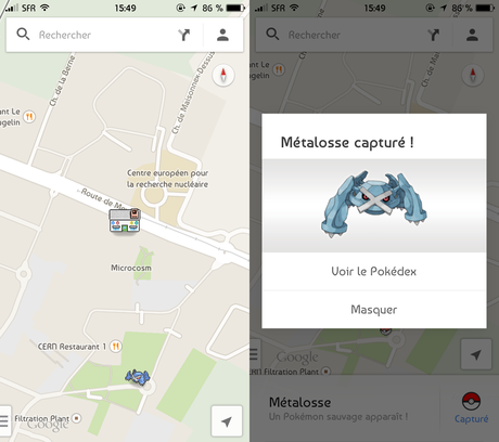 Google Maps iPhone pokemon