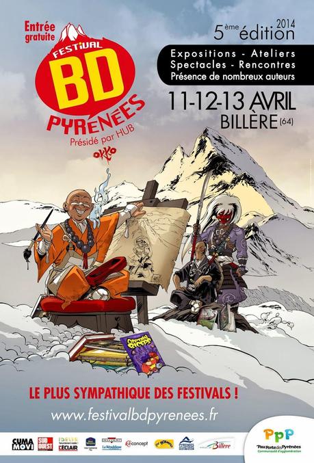 Affiche du festival BD Pyrénées de Billères (64) du 11 au 13 avril 2014