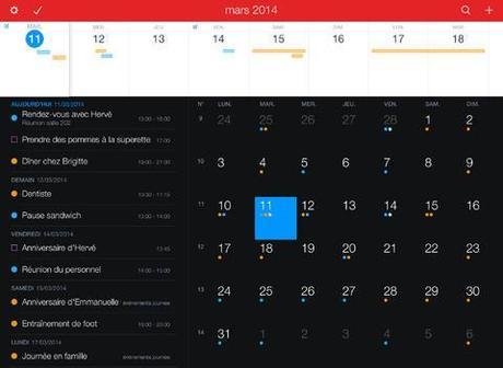 Fantastical 2, l'iPad à maintenant son calendrier