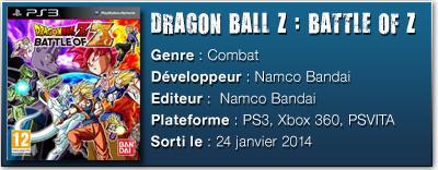 FICHE TECHdbz [TEST] Dragon Ball Z : Battle of Z