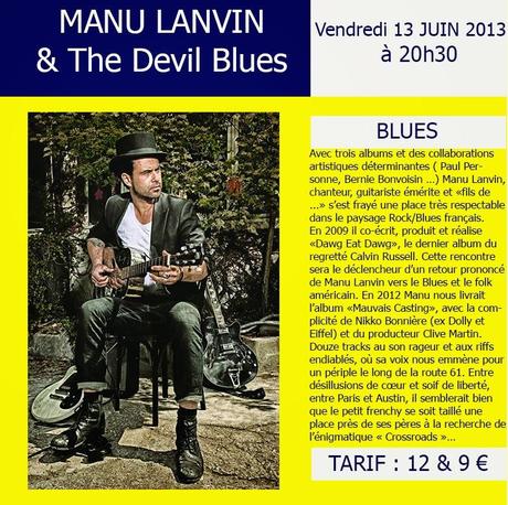 MANU LANVIN & THE DEVIL BLUES - 13 JUIN à 20 h 30