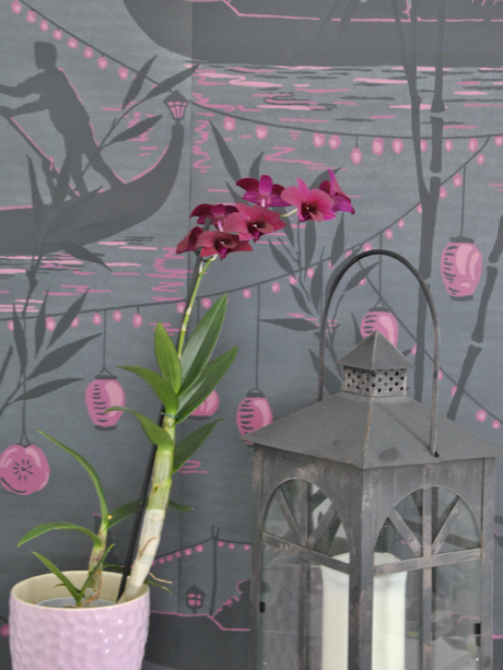 Papier peint : Au fil des couleurs habille les murs de mon bureau