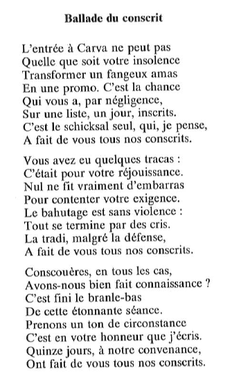 La Ballade du conscrit