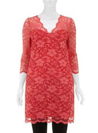 Evans Lovedrobe coral lace shift dress 59,50 €