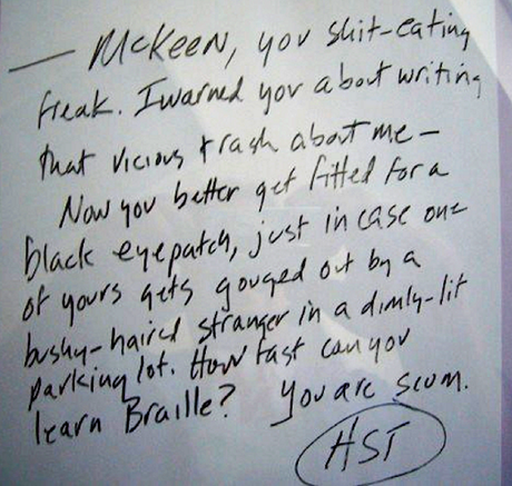 Les auteurs célèbres ont reçu eux aussi des lettres de refus… hnutersthompson rl