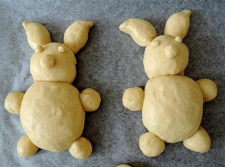 Lapins de Pâques lapin avant cuisson