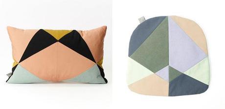 //Design et création// Les textiles Place de Bleu Coussins place de bleu