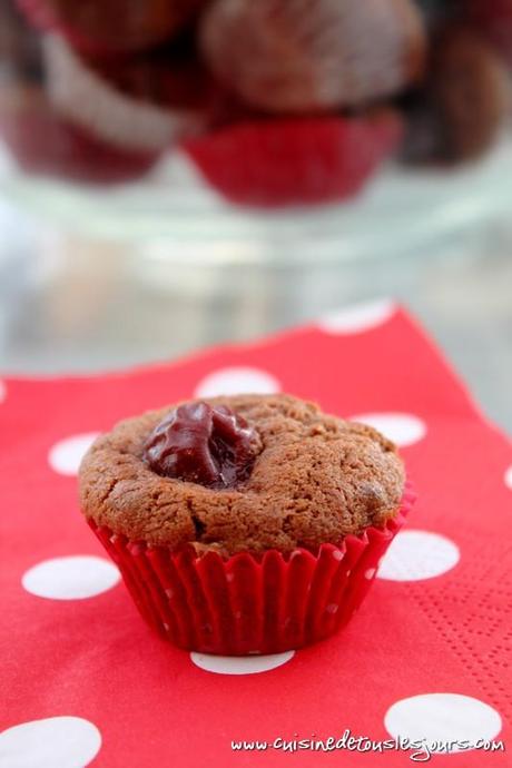 Muffins au chocolat noir et cerises