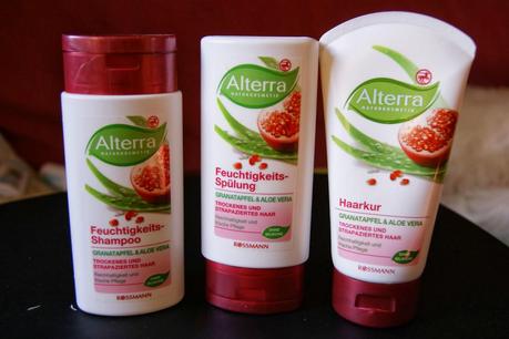 Tests : Gamme pour cheveux grenade & aloe vera d'Alterra (vegan)