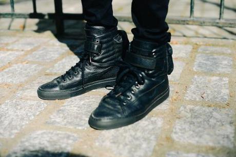 raf simons leather sneakers