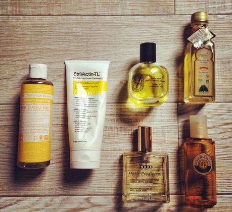 Yellow bodycare routine